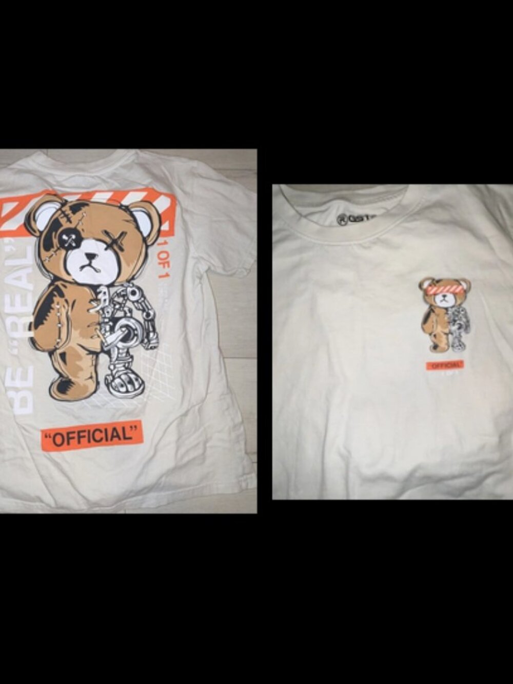 GSTR " Be Real " Official Bear T Shirt Mens M